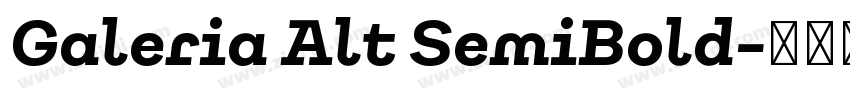 Galeria Alt SemiBold字体转换